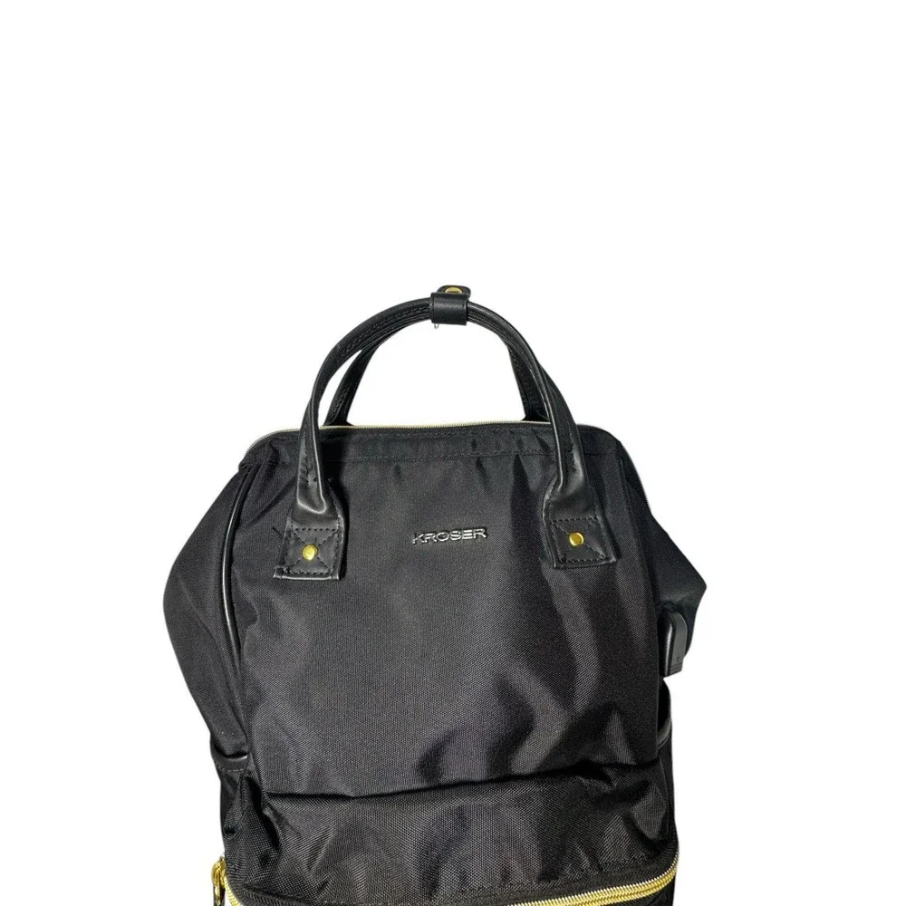 Kroser Unisex Large Black Laptop Tablet Backpack  w/Charging Port Work Travel